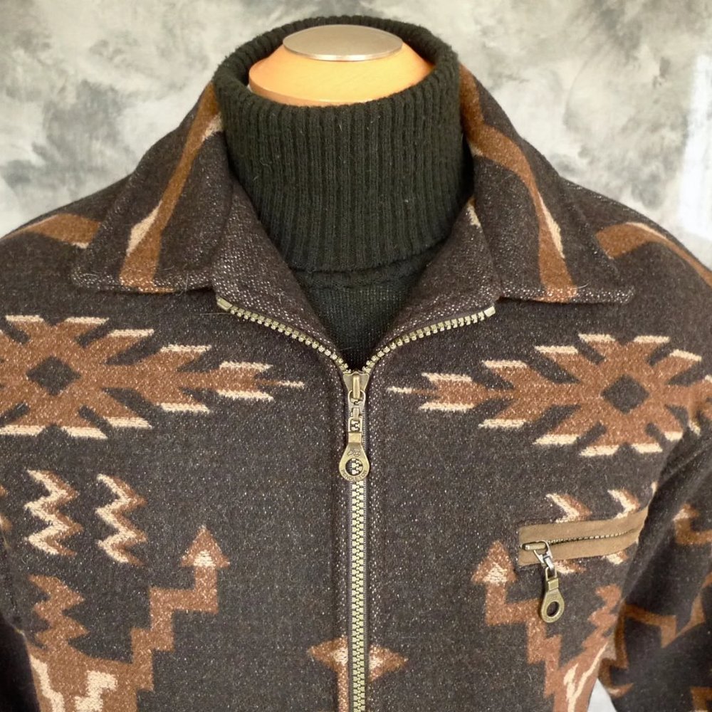 Rare Vintage Pendleton High Grade Western Wear Wool Blanket Jacket Coat - Picture 4 of 10